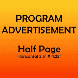 Program Ad - Half Page